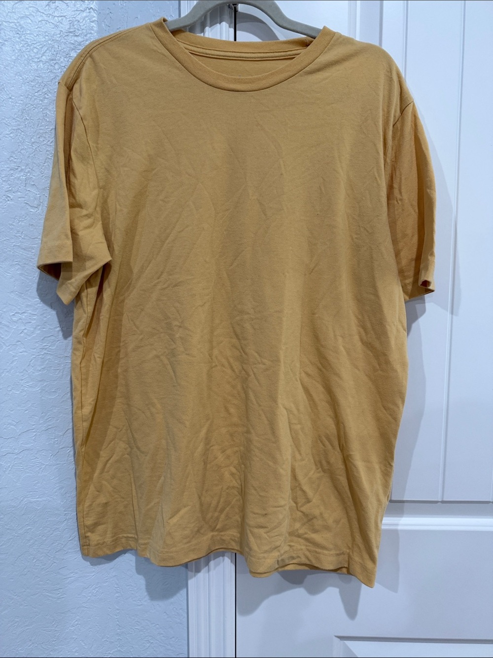 George Men's Short Sleeve Crew Tee in Mustard Yellow